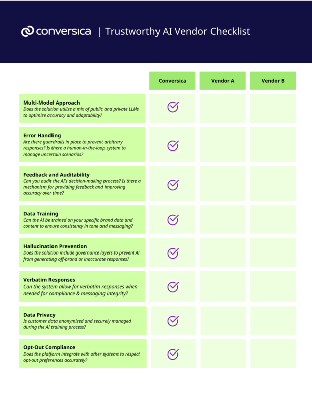 Trustworthy AI Vendor Checklist: Questions to Ask