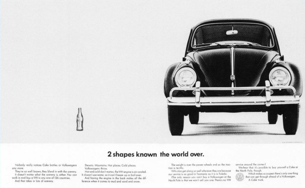 Volkswagen 2 shapes Landscape Print Ad - Swipe File