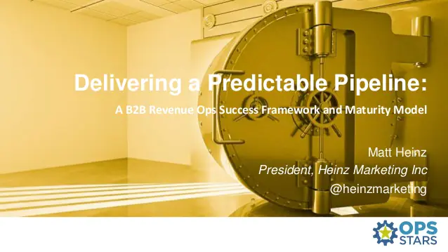 Delivering a Predictable Pipeline-A B2B Revenue Ops Success Framework and Maturity Model