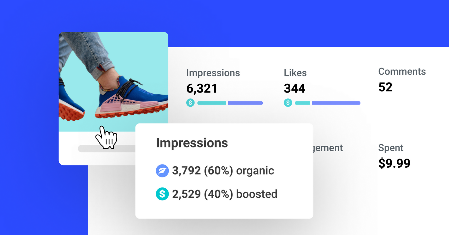 Introducing boosted post insights: Compare organic and paid results