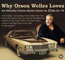 1978 Orson Welles Cadillac Ad - Swipe File