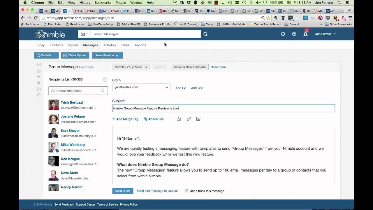 Nimble Group Messaging Adds Semi-Automatic Nurture Marketing