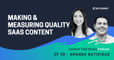 Episode 30: Making & Measuring Quality SaaS Content Feat. Amanda Natividad