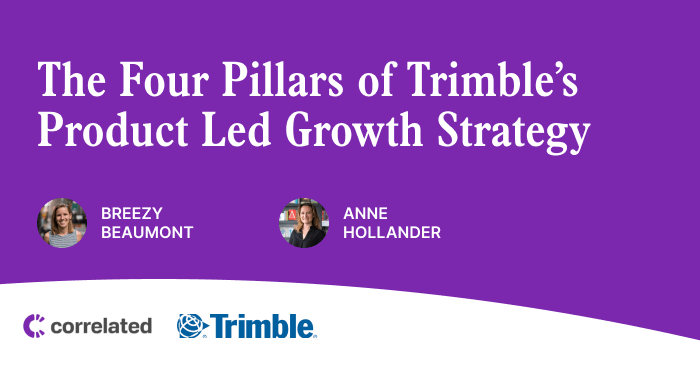 The Four Pillars of Trimble's Product Led Growth Strategy | Correlated Blog