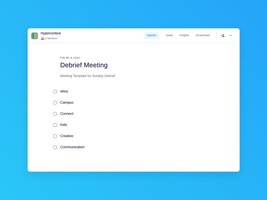 Debrief Meeting Template