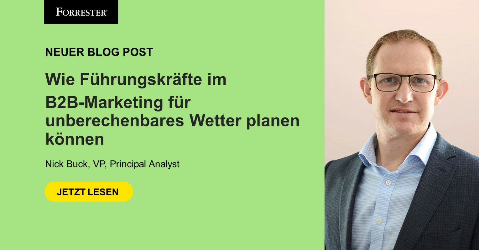 Wie Führungskräfte im B2B-Marketing für unberechenbares Wetter planen können