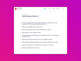 Staff Weekly Check In Template