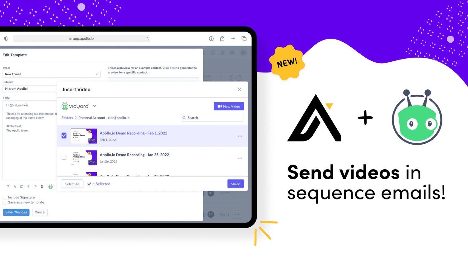 New Vidyard & Apollo.io Integration - Apollo Blog