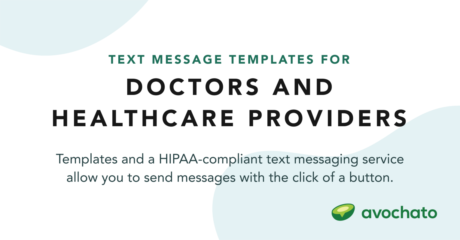 SMS Templates for Doctors and Healthcare Providers