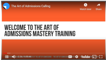 Admissions Calling - what creates the desire to enroll?