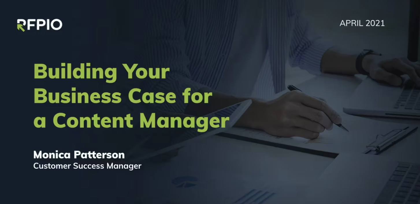Webinar: How to make the business case for an RFP content manager