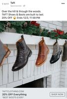 Taft Boot Facebook Holiday Ad - Swipe File