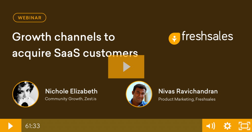 Growth channels to acquire SaaS customers - Webinar