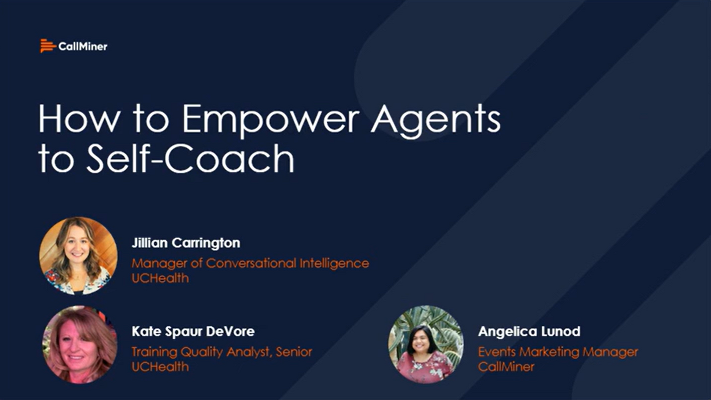 Webinar - How To Empower Agents To Self-Coach