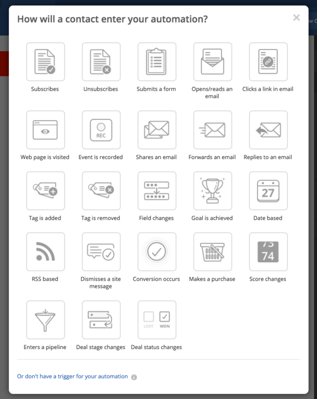 Guide to Automation Start Triggers in ActiveCampaign