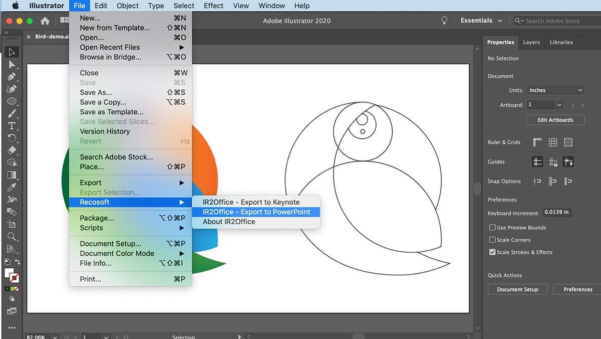The shortest path to great results – bridging Illustrator and Office