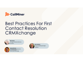 Best Practices in First Contact Resolution Roundtable
