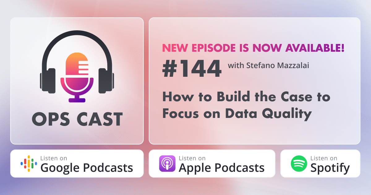 How to Build the Case to Focus on Data Quality with Stefano Mazzalai