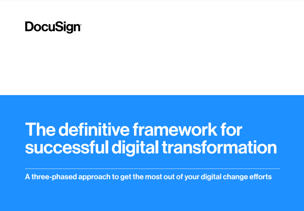 The definitive framework for successful digital transformation