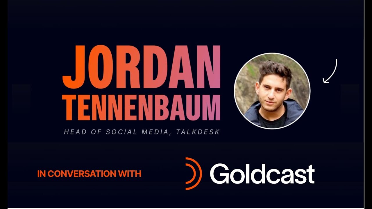 Jordan Tennenbaum's Talk Desk on How to Generate 80 Videos in 2 Months - Goldcast