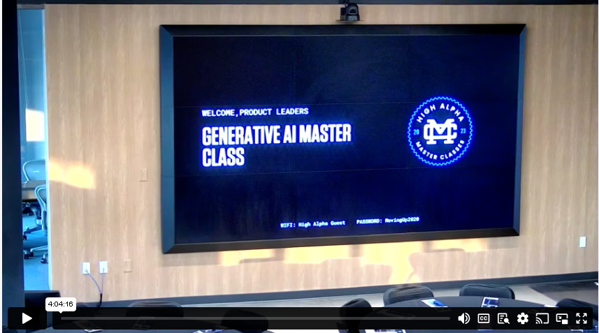 Imaginative Thinking: Generative AI Master Class Summary