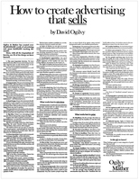 How To Create Advertising That Sells by David Ogilvy - Swipe File