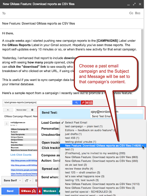 New Feature: Load Content Easily from a Previous Gmail Email Campaign