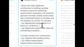 AI drafted answers for performance reviews