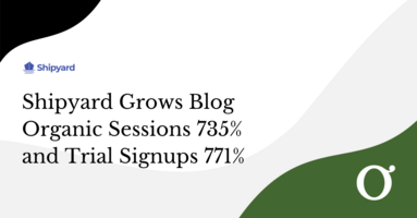 Shipyard Grows Blog Organic Sessions by 735% and Trial Account Creations by 771%