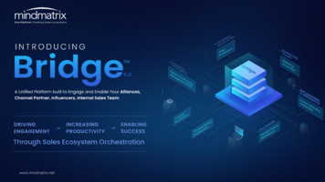 Mindmatrix redefines sales ecosystem enablement by facilitating many-to-many interactions through its latest platform, Bridge 5.0