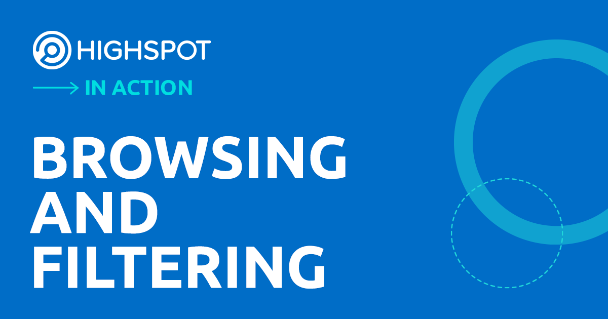 Browsing and Filtering