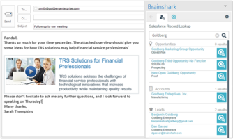 Brainshark, Outlook and Salesforce Unite