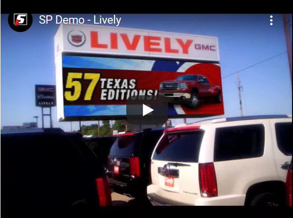 Custom LED sign for selling GMC trucks - Swipe File
