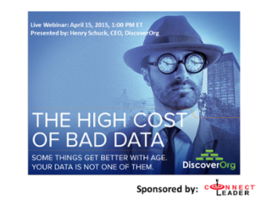 Live Webinar for Inside Sales: The High Cost of Bad Data