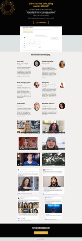 Get people to schedule a call about product page - Swipe File