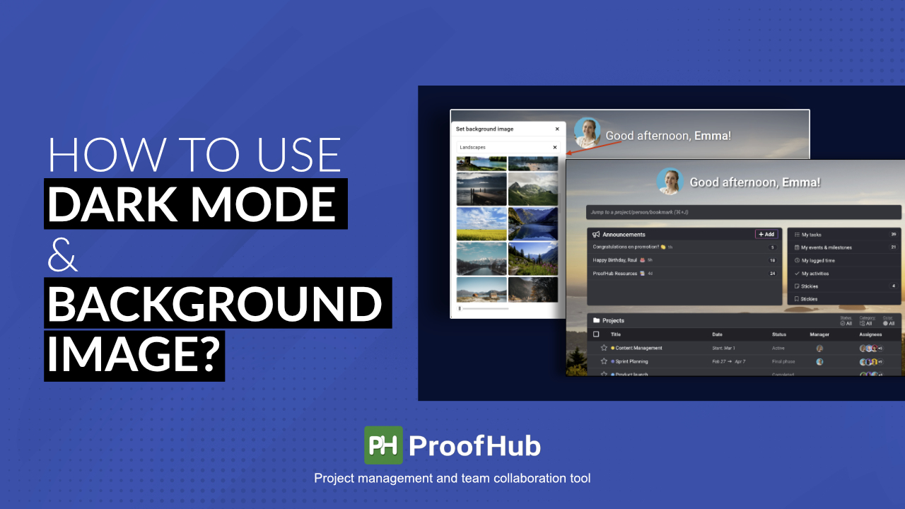 ProofHub Now Available For Use In Dark Mode
