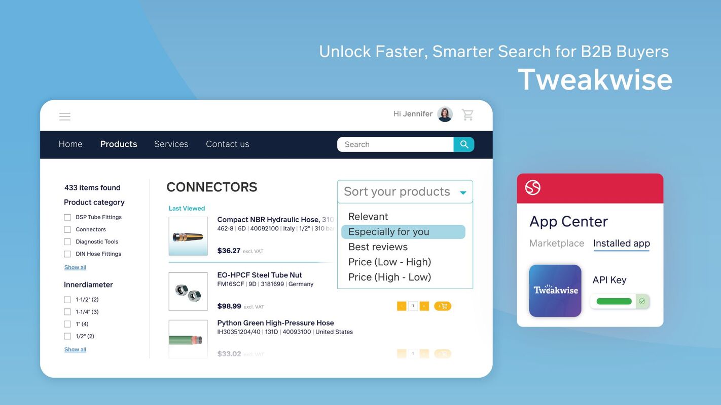 Tweakwise Search & Merchandising for Sana Commerce Cloud