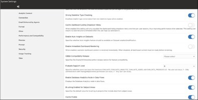 Select the best option to render dashboards in Oracle Analytics Cloud