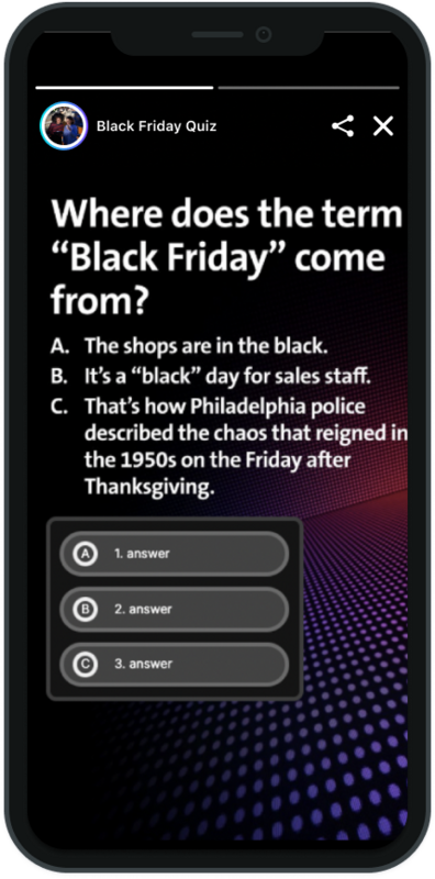 Swisscom: Black Friday quiz to engage with their community