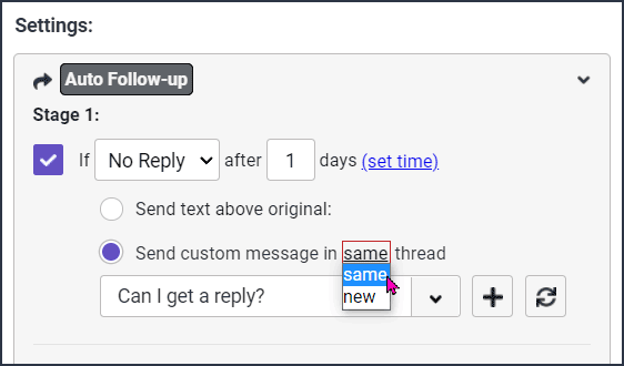 Precise control over the subject line of email sequences