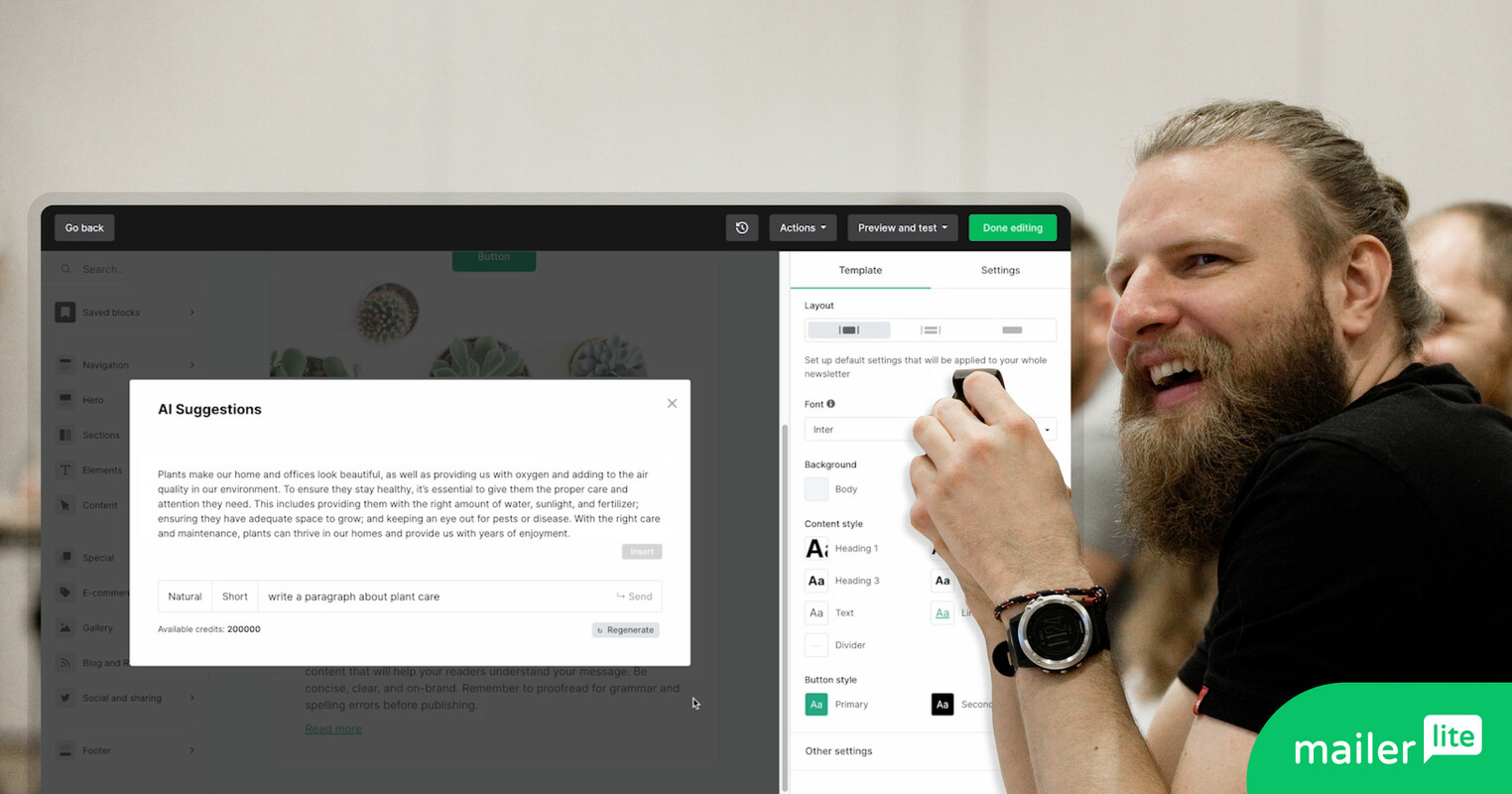 New Drag & Drop Email Editor With AI Text Generator and More!