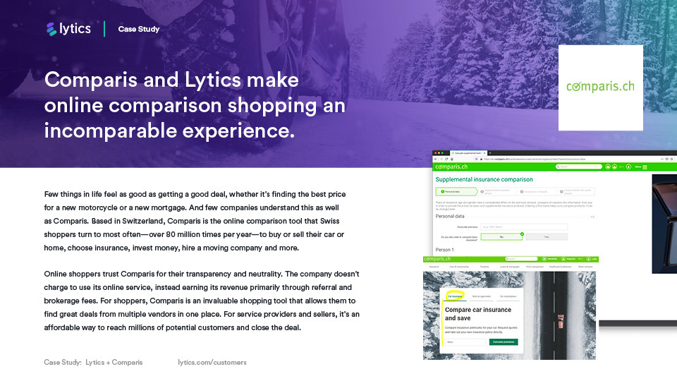 Discover how Comparis uses Lytics to boost customer experiences