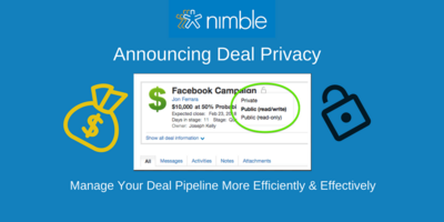 Nimble's Deal Privacy Features to Manage Pipeline More Efficiently