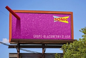 Sonic's Purple Big Slush Billboard - Swipe File