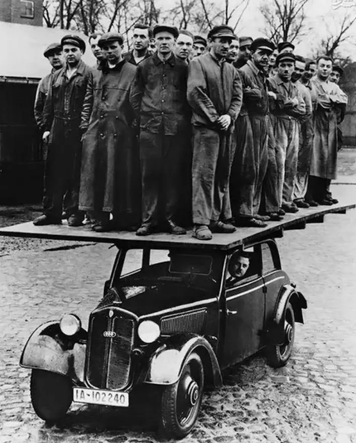 1935 DKW Car Strength Demonstration - Swipe File