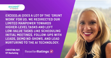 Exceed.ai helps ResellerRatings sales and marketing teams increase meetings by 40x