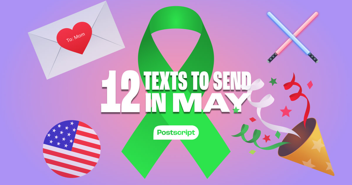 It's Gonna Be May: 12 Texts to Send This Month
