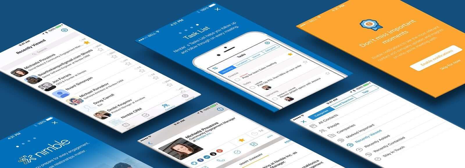 Smart Agenda and Contacts Insights in Nimble mobile App