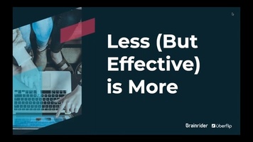 [On-Demand] Less (but Effective) is More