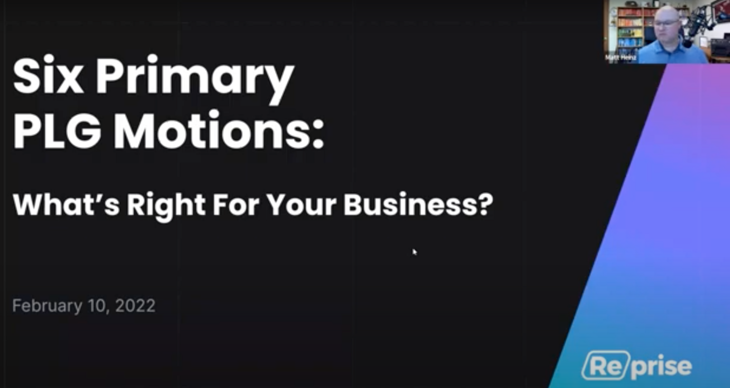 Six Primary PLG Motions: What's Right For Your Business?